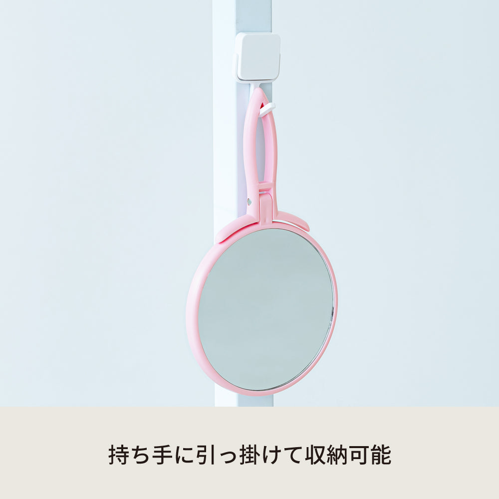卓上としても使える2WAYミラー◇手鏡 BALLOON かがみ 卓上ミラー サロン 手持ち 韓国インテリア
