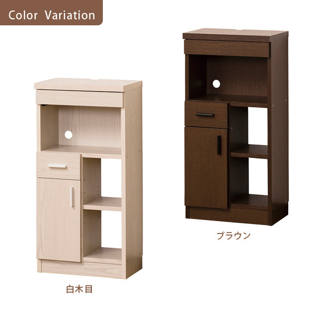 NEWルーター収納40 (白木目) (ブラウン)