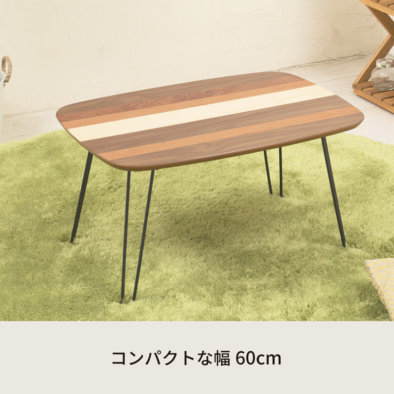 ミックステーブル 幅60cm 折りたたみ 机 つくえ モダン 木製 ヴィンテージ スリム 韓国インテリア モダン