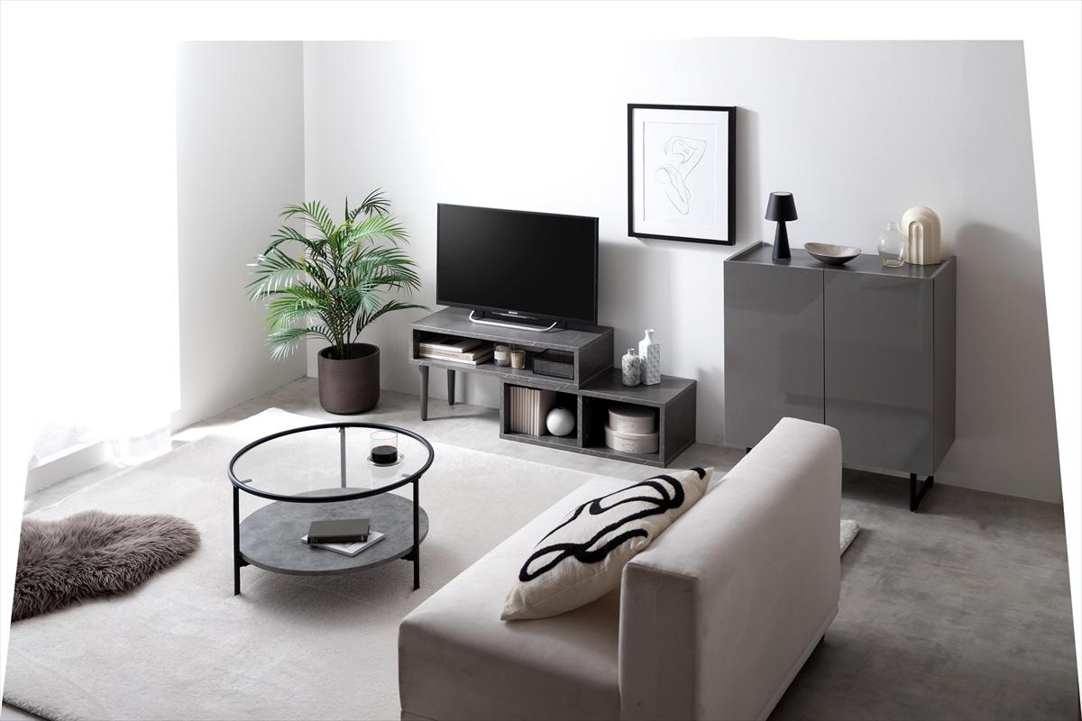 【幅75?133cm】伸縮型テレビボード