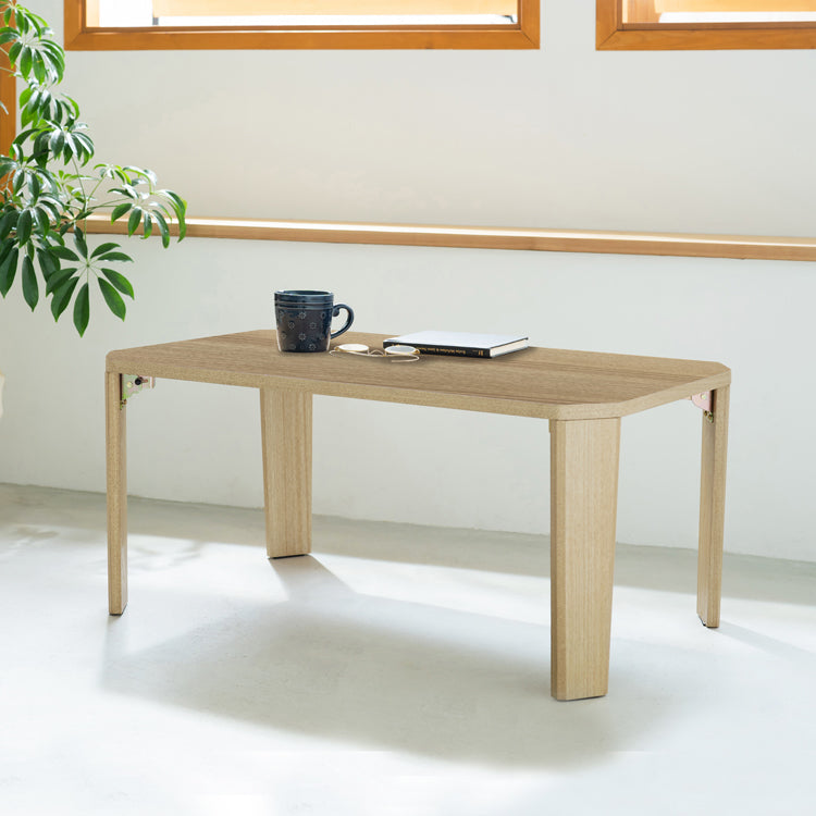 グランテーブル 幅75cm 折りたたみ 机 つくえ モダン 木製 折れ脚 ローテーブル オーク ナチュラル