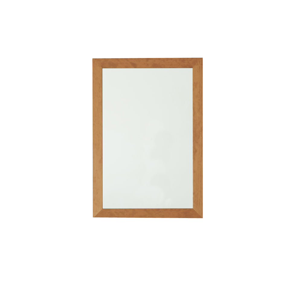 幅広枠ウォールミラー(55×80cm) 天然木 北欧風 ナチュラル 鏡 日本製 高級感 木製 ワイド 壁掛け