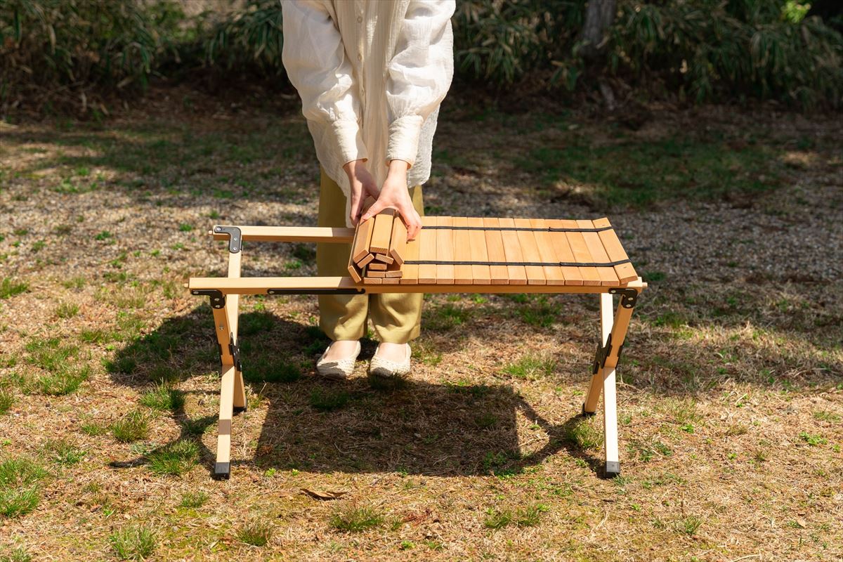 【幅90cm】DO・350 アウトドア折りたたみウッドテーブル