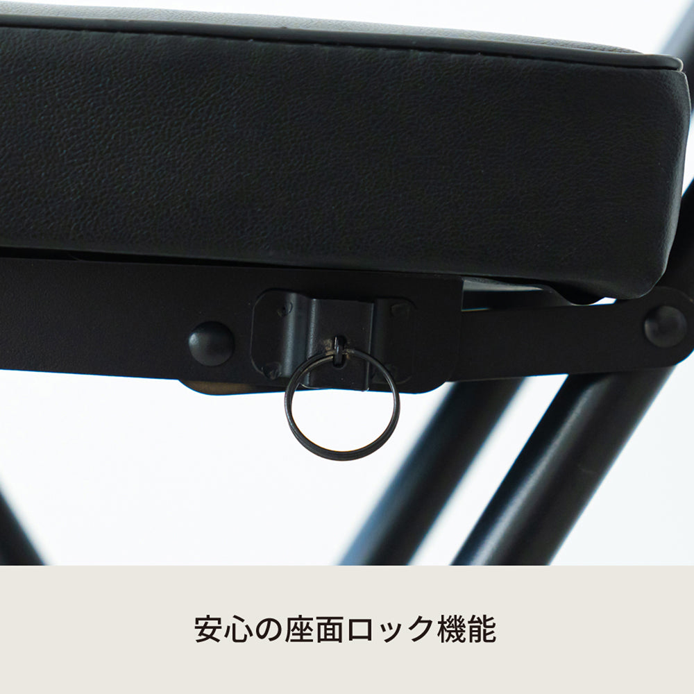 ヴィンテージクッションチェア 北欧風 イス 椅子 スリム パイプイス レトロ 完成品 木目 モダン