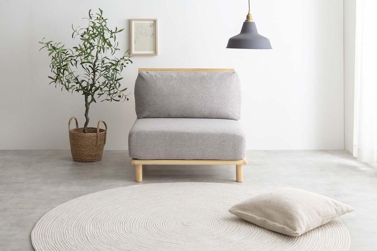 【単品】ファブリックローソファ