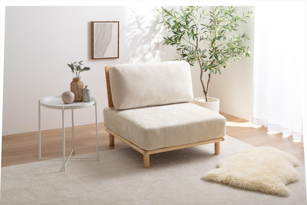 【単品】ファブリックローソファ