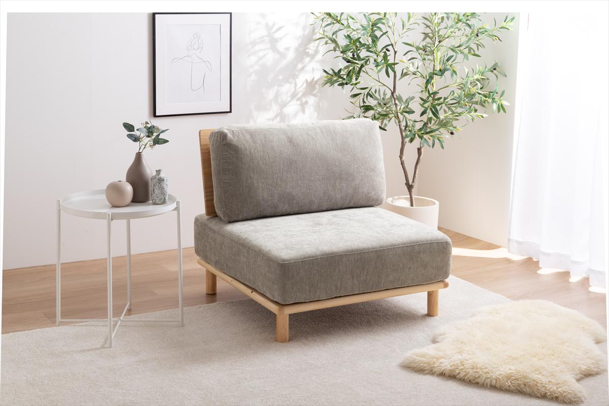 【単品】ファブリックローソファ