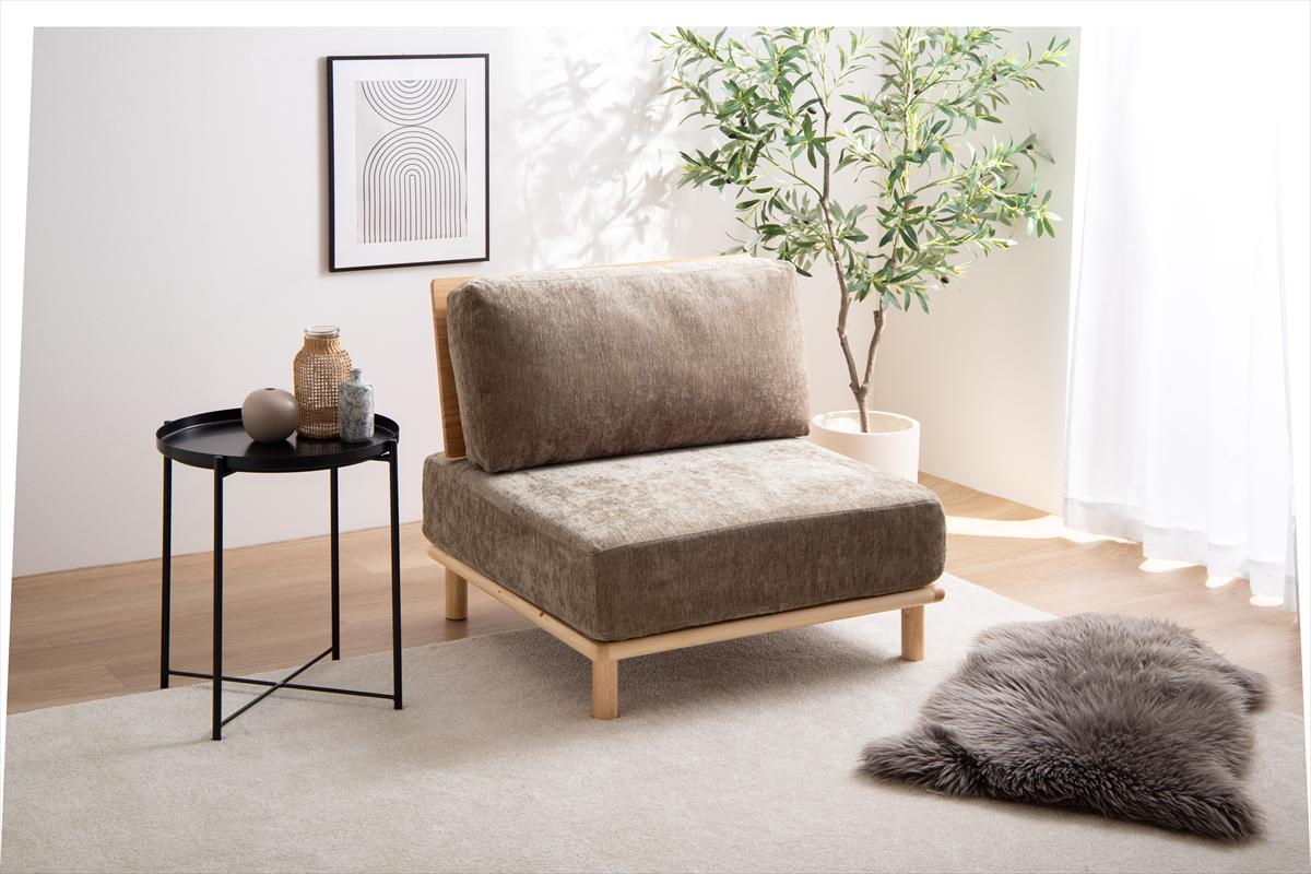 【単品】ファブリックローソファ