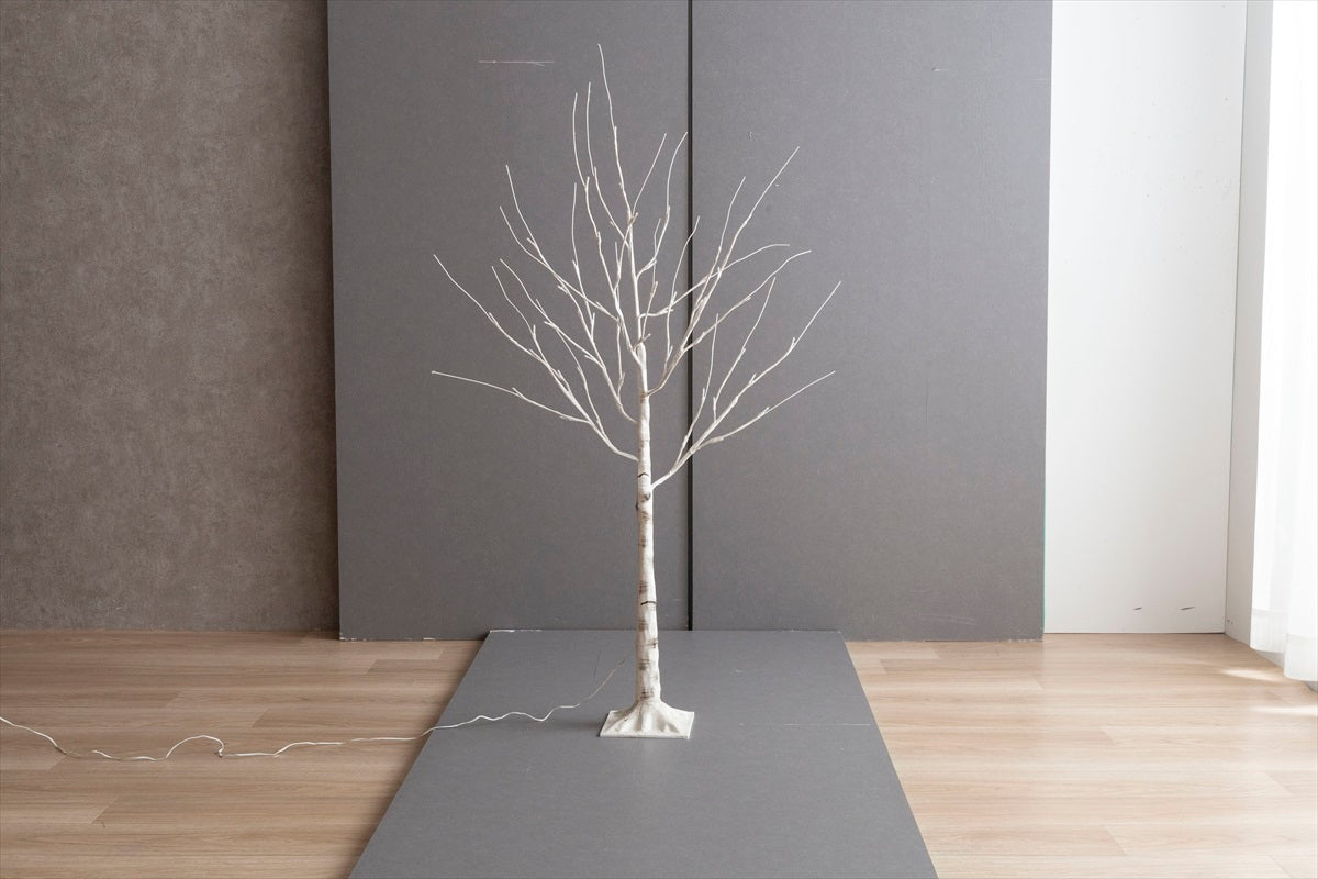 【オーナメントセット】Schnee 高さ150cm 白樺風ツリー+オーナメント