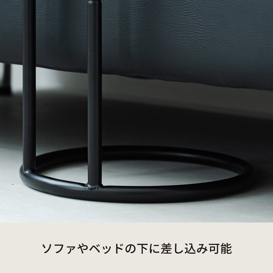 ラウンドサイドテーブル ラテ ナイトテーブル スリム 軽量 丸型 ソファサイド 木製