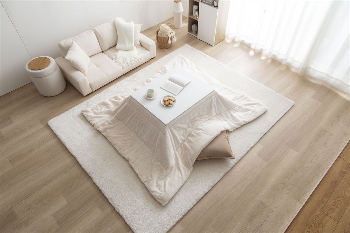 【長方形:天板 75cm×60cm 】こたつ&掛け布団2点セット
