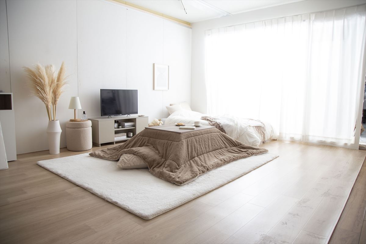 【長方形:天板 75cm×60cm 】こたつ&掛け布団2点セット