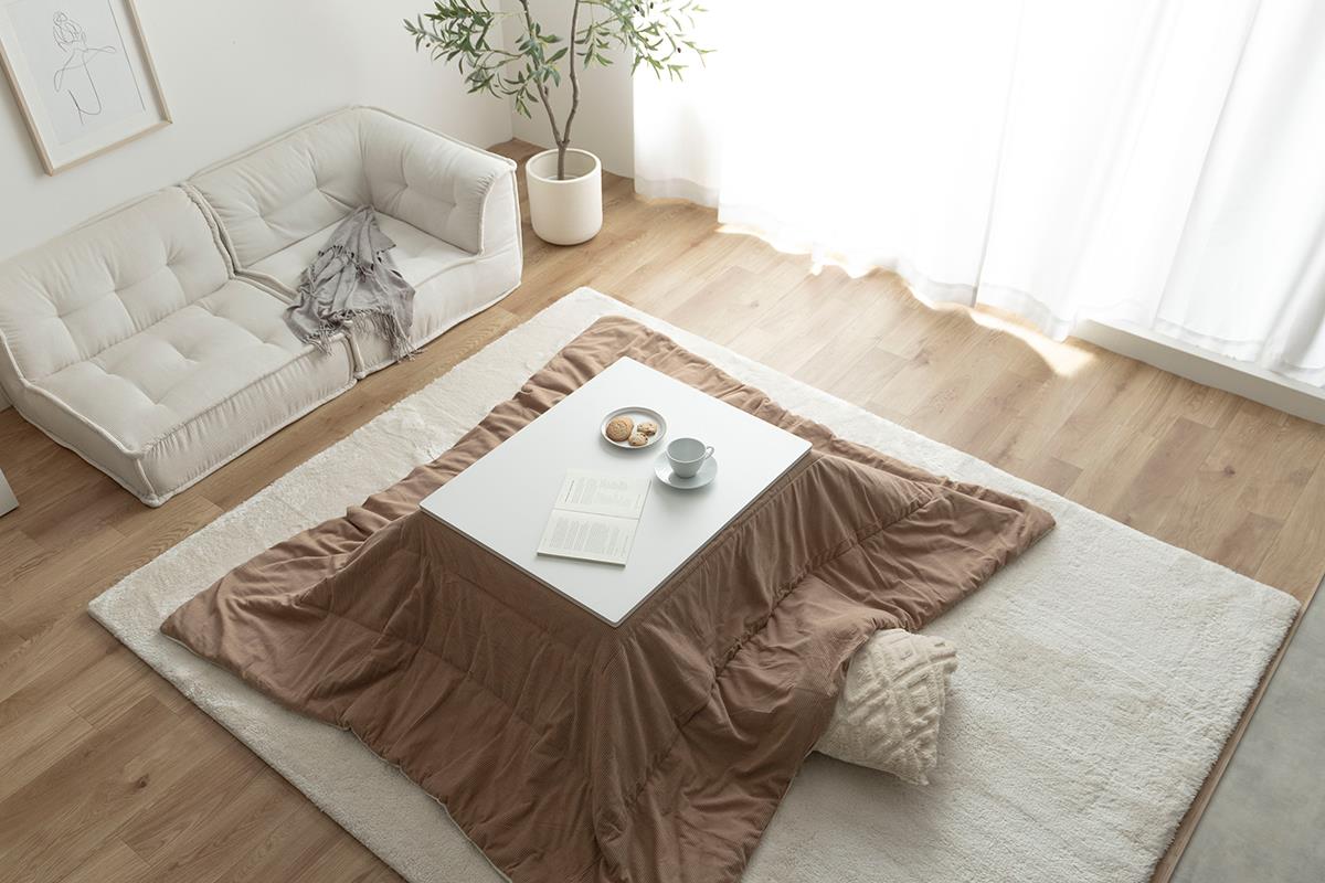 【長方形:天板 75cm×60cm】こたつ&掛け布団2点セット