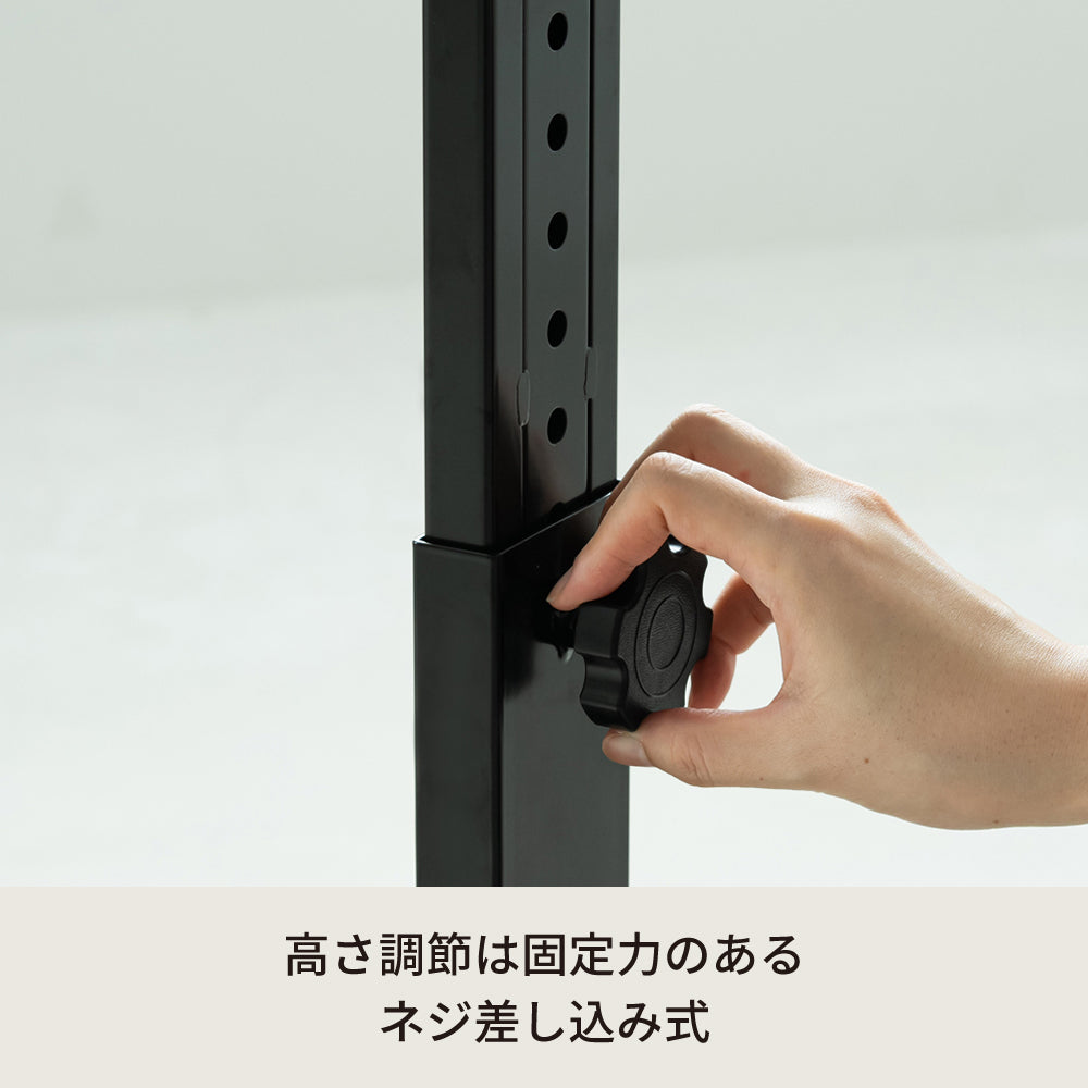 レジチェア スタンディングチェア イス 椅子 作業用 ハイチェア 高さ調節可能 黒 クッション 完成品