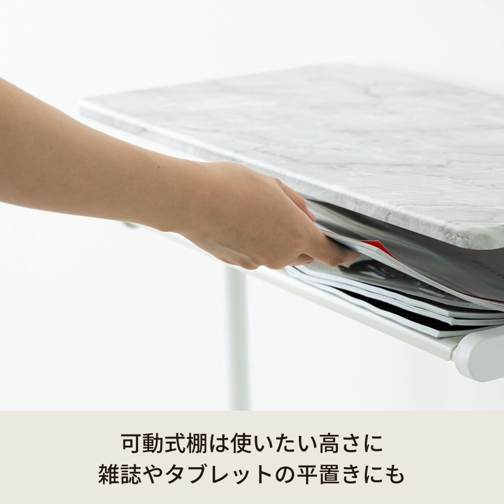 ワンタッチ式可動棚ラック フィット 大理石 木目 収納 韓国インテリア シェルフ スリム キッチンラック