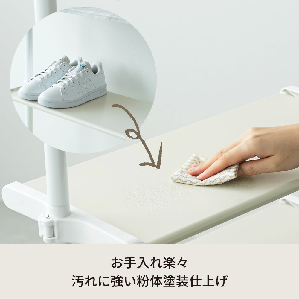 ワンタッチ式可動棚ラック フィット 大理石 木目 収納 韓国インテリア シェルフ スリム キッチンラック