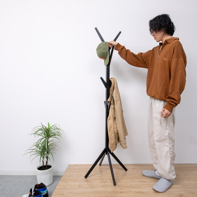 Bamboo ポールハンガー（ナチュラル）（ブラック）（ホワイト）