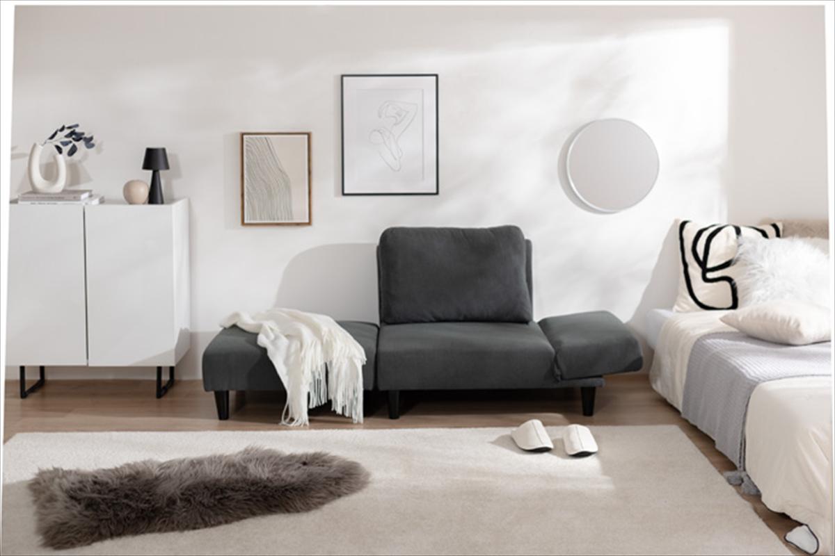 【幅151cm】片肘リクライニングカウチソファ