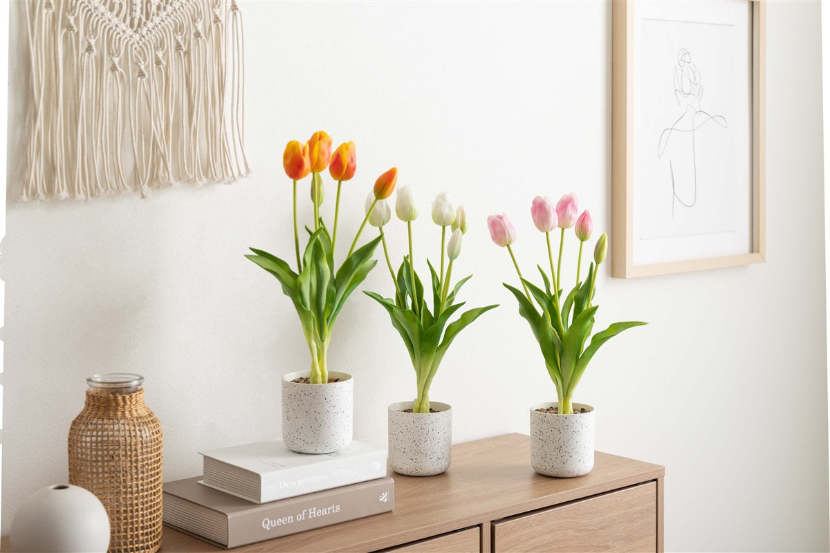 【高さ40cm】Nature 光触媒人工観葉植物 チューリップ
