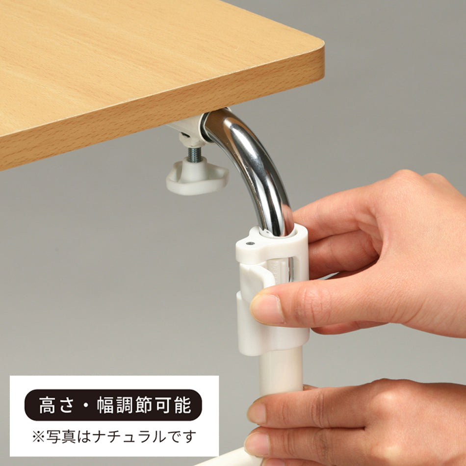 高さ・幅が調整可能◎伸縮式ベッドテーブル 介護 サイドテーブル 木目 机 モダン 補助テーブル